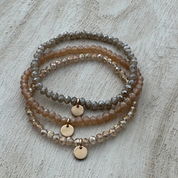 Be The Light Bracelet With Personalized Initial Disc – BOHINDI