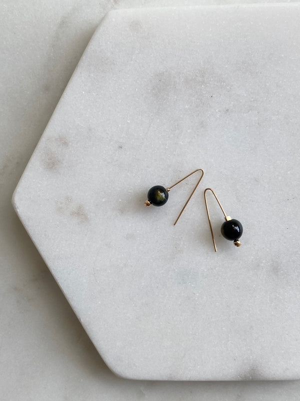 PROTECTION + STABILITY | BLUE TIGER EYE INTENTION EARRINGS