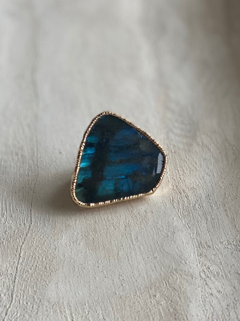 Trust your intuition Labradorite cuff ring