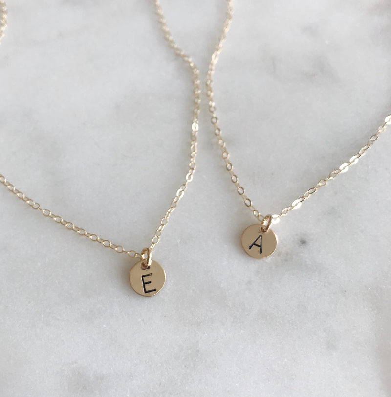 COCO | MINI INITIAL DISC NECKLACE