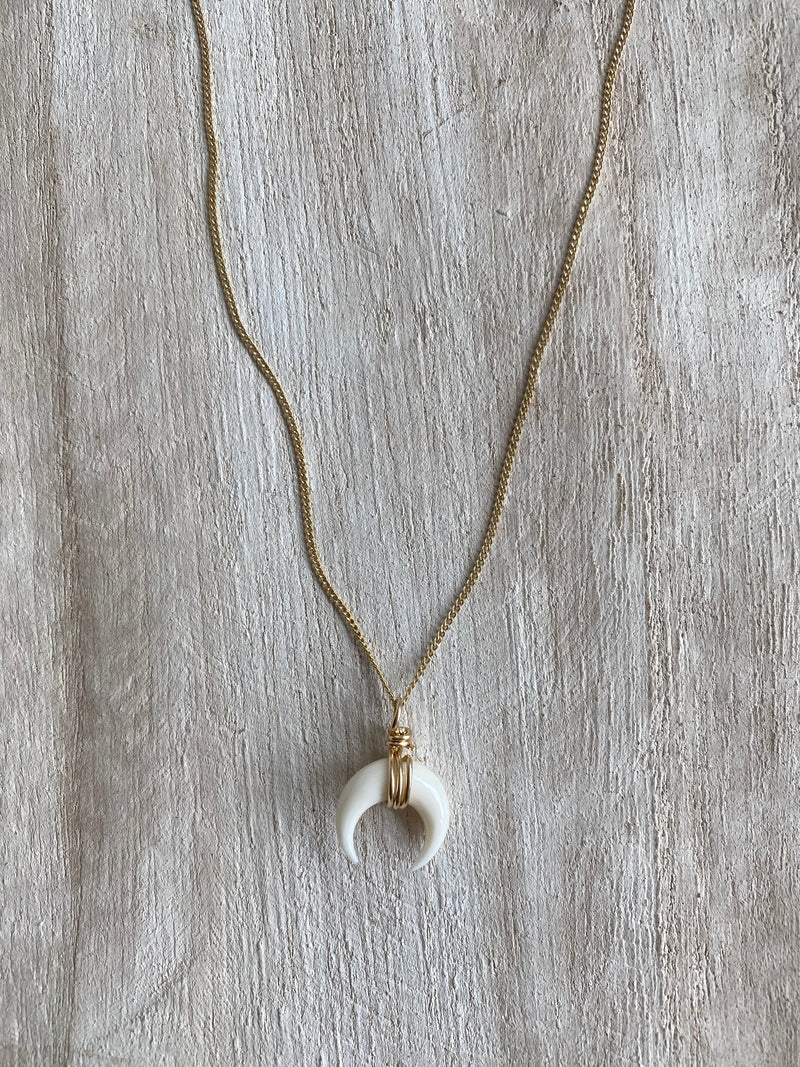 TRANSITION | WHITE CRESCENT NECKLACE