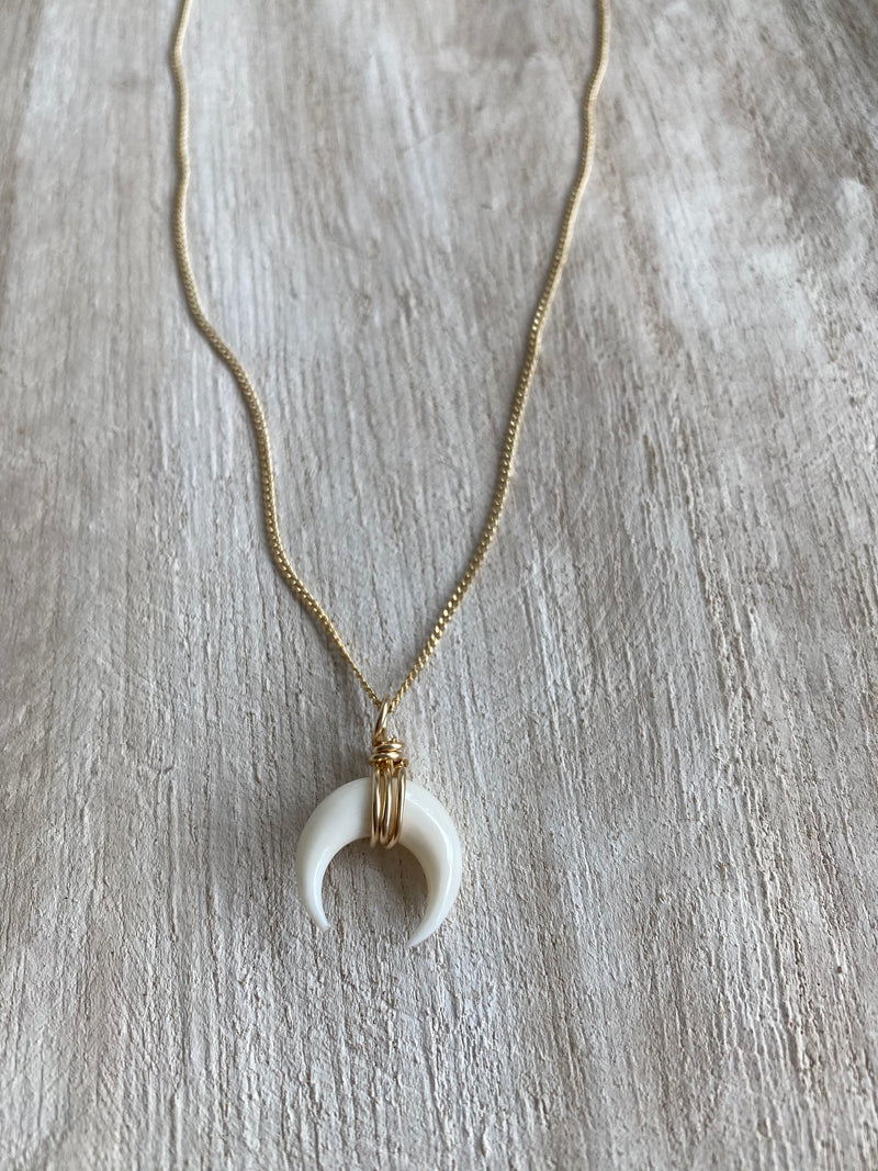 TRANSITION | WHITE CRESCENT NECKLACE